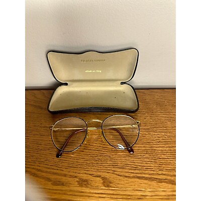 #ad Giorgio armani Eyeglasses brown and gold Valentino frames with case