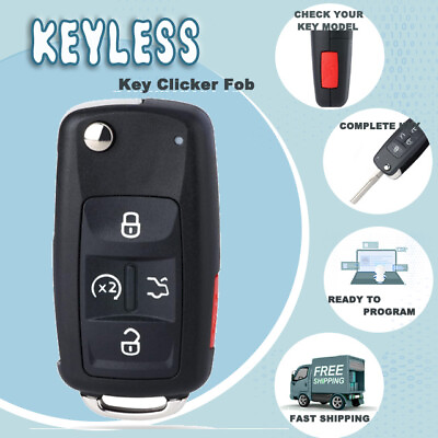 #ad Keyless Entry Remote Key Fob for Volkswagen 561837 202 AAD Replacement CC Eos