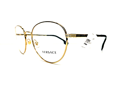 #ad Brand New VERSACE Eyeglass Frames VE 1279 1002 Gold For Men Women Size 53mm