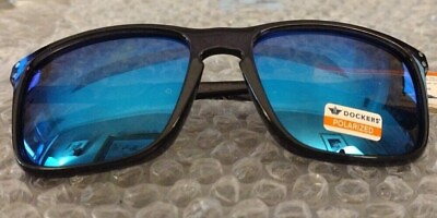 #ad Dockers POLARIZED Black Sunglasses 100% UV Protection Mirrored NWT