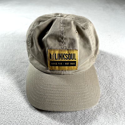 #ad Linksoul Hat Mens Adjustable Tan Snapback Make Far Not War Outdoors Hippie Adult