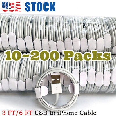 #ad For iPhone 13 12 XR 8 6s SE USB Fast Chargeramp;Data Sync Cable Cord Lot of 1 100