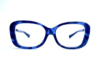 #ad New Coach Oversize Square Blue Black Tortoise Glasses HC8286 57 17 140