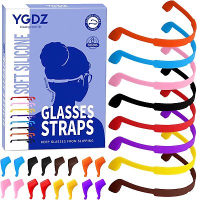 #ad Glasses Strap 8 Pack Kids Eyeglasses Sunglasses String Strap Glasses Band Holde $13.16