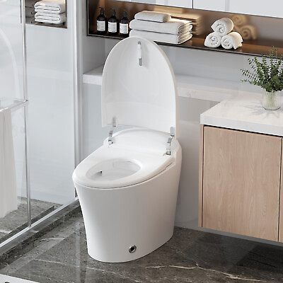 #ad HOROW Toilet Heated Seat Smart Tankless Elongated One Piece Toilet Auto Flush