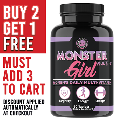 #ad Angry Supplements Monster Girl Multi V Women#x27;s Daily Multi Vitamin