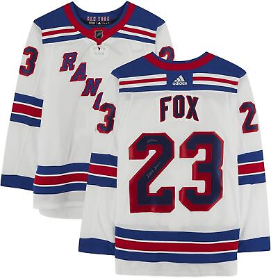 #ad Adam Fox New York Rangers Signed White Adidas Authentic Jersey w 2021 Norris Ins