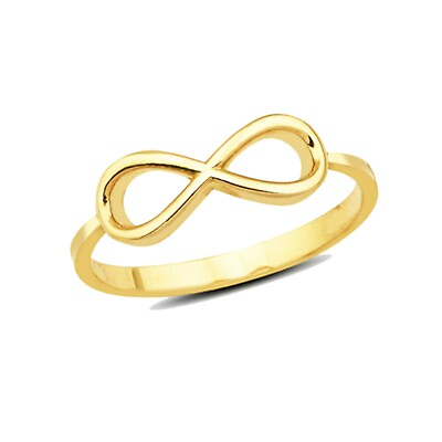 #ad 14k Solid Gold Infinity Ring Infinity Ring Minimalist Real Ring Infinity Ring