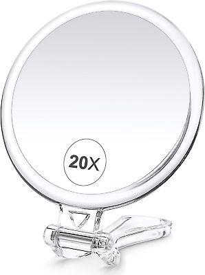 #ad 10X MAGNIFYING LIGHTED MAKEUP MIRROR Daylight LED Vanity Bathroom Travel Compact
