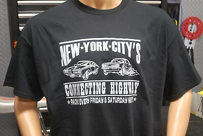 #ad NEW YORK#x27;S CONNECTING HIGHWAY RACE CITY RETRO T SHIRT STREET RACING MUSCLE CAR