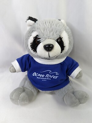 #ad Raccoon Plush 7 Inch Shirt Ocoee River Rafting Stuffed Animal Toy