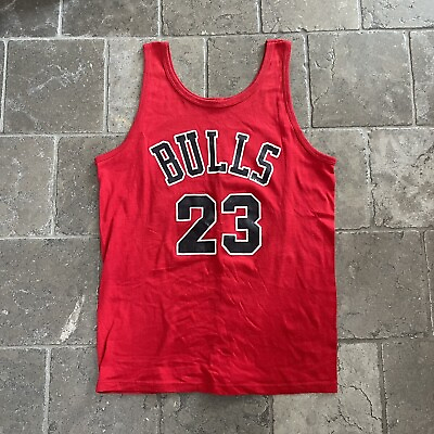 #ad Vintage Michael Jordan Chicago Bulls Vtg 80s 90s M Tank Top Shirt Made In USA