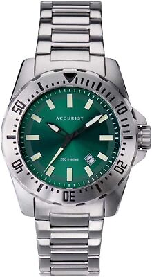 #ad Accurist Mens Dive Style Watch with Green Dial 7328