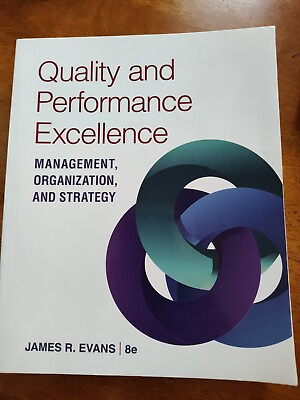 #ad Quality and Performance Excellence by James R. Evans 2016 Trade Paperback...