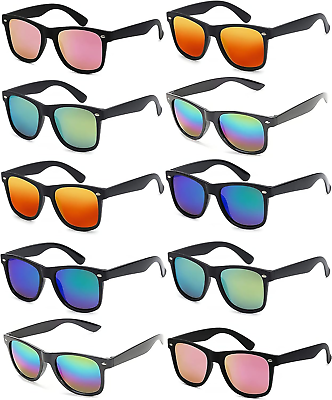 #ad Bulk 80S Party Sunglasses Neon Sunglasses Adult Party Favors 10 Pack Vintage Ret