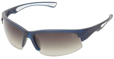 #ad Timberland TB9048 92R Blue Frame Rectangle Gray 69 16 135mm Polarized Sunglasses