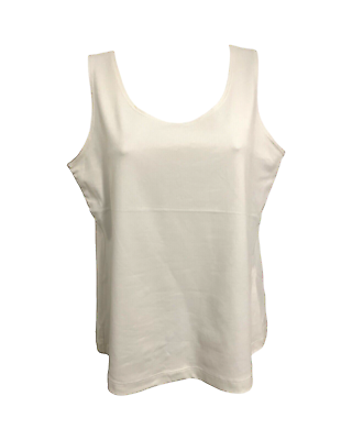 #ad Chicos Tank Top Womens Size 1 White Sleeveless Shirt