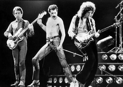 #ad Queen Band Freddie Mercury Brian May John Deacon 8x10 Picture Celebrity Print