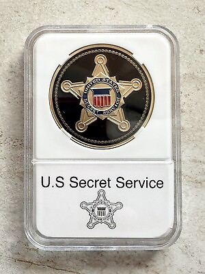#ad USSS Seal Of The US Challenge Coin United States Secret Service President w case