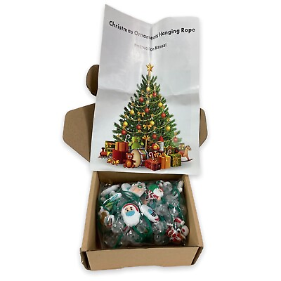 #ad 36 Piece Drawstring Christmas Ornament Hangers w Vinyl Figures 2020 Doctor Santa