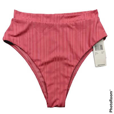 #ad NWT Raisins Womens Beach Cove High Waist Bikini Swimsuit Bottom Small Pink