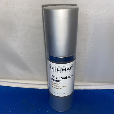 #ad {G5} DEL MAR LABS Total Package Serum w Vitamin C amp; Hyaluronic Tri Peptides 1oz
