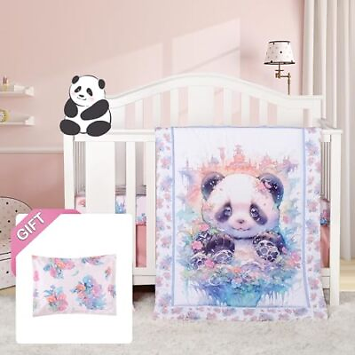 #ad Panda Crib Bedding Set 3 Piece Baby Nursery Bedding Sets Including Crib