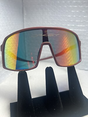#ad Oakley SUTRO Sunglasses Polycarbonate Red Frame W PRIZM Multi Color Lens NEW