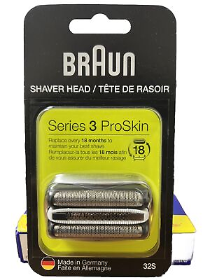 #ad 1 PACK Braun Shaver Head Series 3 ProSkin 32S Cassette SEALED MADE IN GERMANY