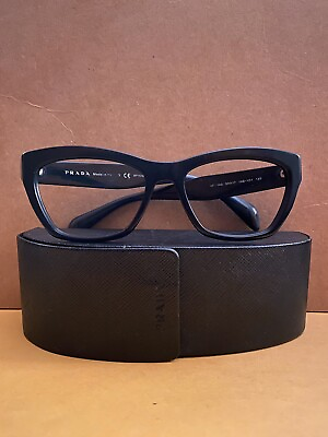 #ad Prada Italy VPR 14Q 1AB 101 53 17 140 Black Eyeglasses Frames *Please Read
