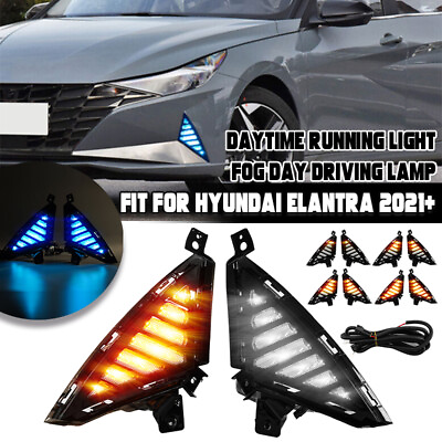 #ad Daytime Running Light Fog Day Driving Lamps Fits Hyundai Elantra 2021 2022 2023