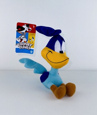 #ad Looney Tunes Road Runner Plush By Toy Factory 7” Big Head Small Body Purple Blue $13.99