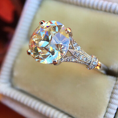 #ad Women Fashion Cubic Zircon Wedding Jewelry 925 Silver Filled Ring Sz 6 10