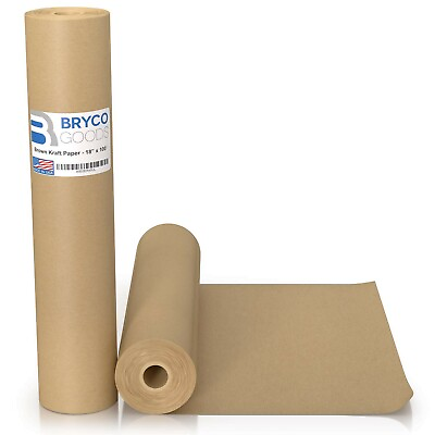 #ad Brown Kraft Paper Roll 18quot; x 1200quot; 100#x27; Made in The USA Ideal for Pack...
