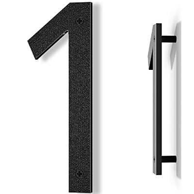 #ad 10 Inch Black House Numbers for Outside Large Floating Home Address Numbers M...