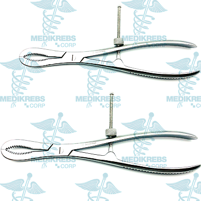 #ad 2 Pcs Bone Repositioning Forceps 16 cm 24 cm OR Grade Orthopedic Instruments