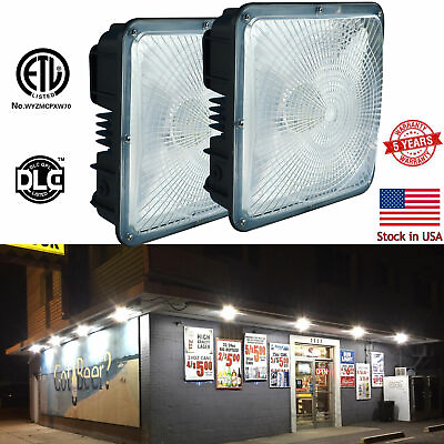 #ad 45W 70W LED Canopy Parking Lot Ceiling Light Outdoor Gas Station Square Light