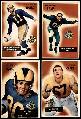 #ad 1955 Bowman Los Angeles Rams Team Set 5 EX