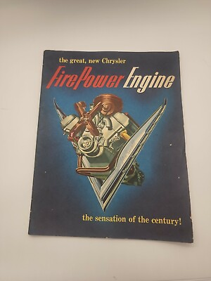 #ad Vintage 1950#x27;s Chrysler Engine advertising booklet