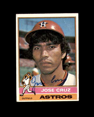 #ad Jose Cruz Hand Signed 1976 Topps Houston Astros Autograph