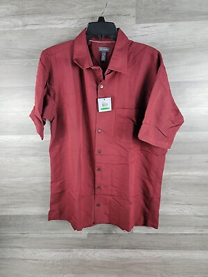 #ad Van Heusen Mens Flex Shirt Regular Fit Button Front Shirt Size 16 16.5 size L