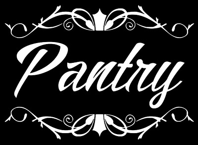 #ad Pantry Door Vinyl Decal Sticker Sign Kitchen Home Wall Lettering