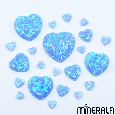 #ad #ad WHOLESALE LAB CREATED OPAL SKY BLUE HEART SHAPE CABOCHON VARIOUS SIZES WP001DC