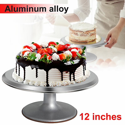 #ad 12quot; Rotating Revolving Cake Stand Turntable Pastry Cake Baking Decorating