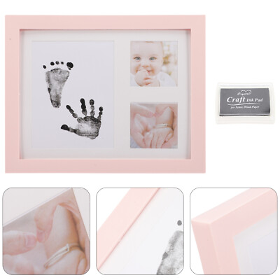 #ad Baby Hand Footprint Picture Frame Baby Milestone Picture Frames Nursery Decor
