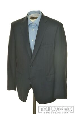 #ad PAUL STUART Blue Birdseye 100% Wool Mens Blazer Sport Coat Jacket 41 S