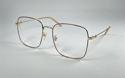 #ad Gucci GG0445O Light Havana Gold 003 WS Eyeglasses $103.93