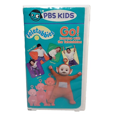 #ad Teletubbies Go Exercise with the Teletubbies VHS 2001 Clamshel Collectible C $23.90