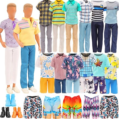 #ad Lot 12 Items Doll Clothes for Boy Doll Include Random 4 PCS Casual Wear 5 PCS