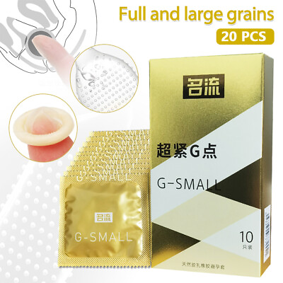 #ad 20Pcs Small Size Ultra Thin Latex Condom Men Products Tight Condoms 45mm US